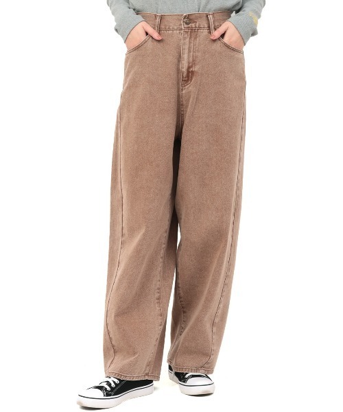 チチカカ（チチカカ）の「バレルパンツ（デニムパンツ・レディース・グリーン/ブラウン/グレー・FREE）」の9枚目の写真