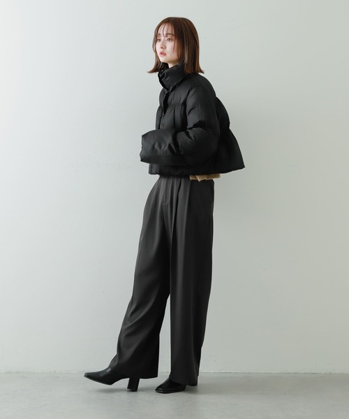 『WEB/一部店舗限定』シャーリングクロップドダウン　ホワイト Chrome Hearts ホワイト モノグラム クロップド パファー ダウン