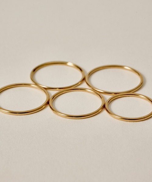 novice（ノーヴィス）の「【novice】Thin Ring 5 set［Stainless］（リング・レディース・ゴールド/シルバー・FREE）」の3枚目の写真