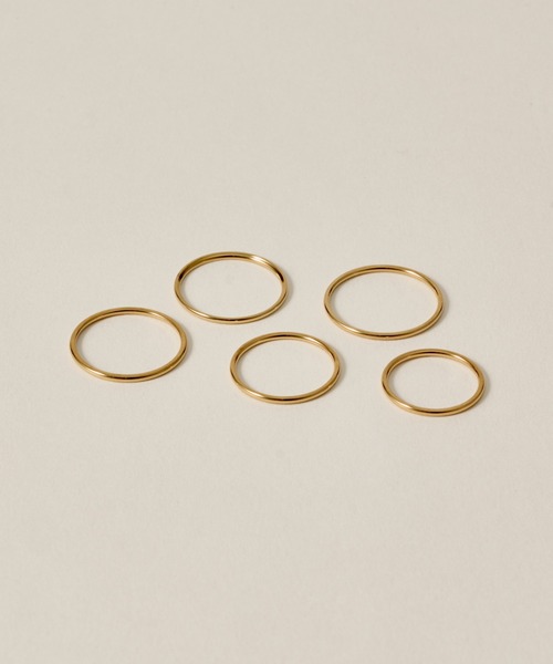 novice（ノーヴィス）の「【novice】Thin Ring 5 set［Stainless］（リング・レディース・ゴールド/シルバー・FREE）」の4枚目の写真