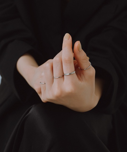 novice（ノーヴィス）の「【novice】Thin Ring 5 set［Stainless］（リング・レディース・ゴールド/シルバー・FREE）」の5枚目の写真