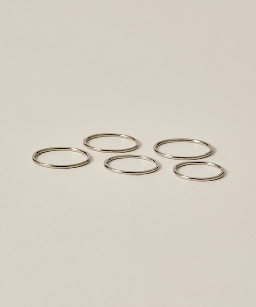 novice（ノーヴィス）の「【novice】Thin Ring 5 set［Stainless］（リング・レディース・ゴールド/シルバー・FREE）」の8枚目の写真