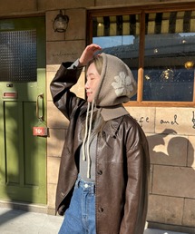 StyleSea（スタイルシー）の「花柄ニットバラクラバ（ニットキャップ/ビーニー・レディース）」