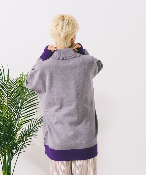 【ROUGH TRADE/ラフトレード】ダブルフェイスハーフZIPニット（ニット/セーター）｜ROUGH TRADE（ラフトレード）