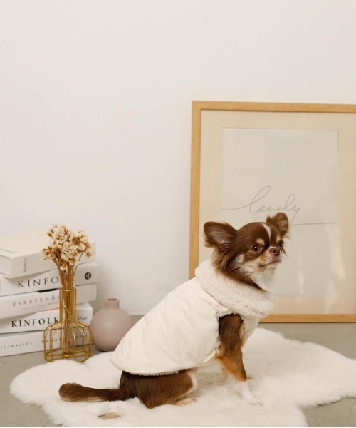 セール】リバーシブルキルティングボアベスト（ペットウェア