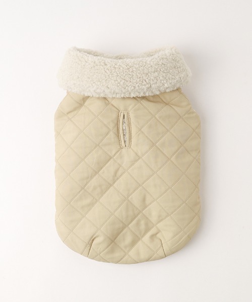 リバーシブルキルティングボアベスト（ペットウェア）｜moncheri