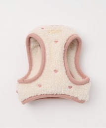 moncheri（モンシェリ）の「ボアハート刺繍ハーネス＋リードSET（リード/ハーネス/首輪・キッズ）」