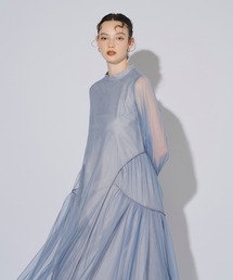 セール】one tone cape dress / ワントーンケープドレス（ドレス
