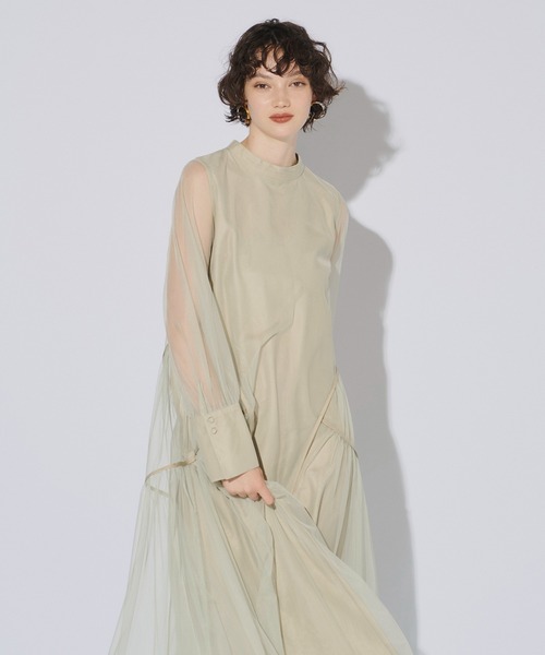 セール】パイピングチュールドレス / piping tulle dress（ドレス
