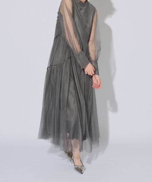 ANDRESD（アンドレスド）の「パイピングチュールドレス / piping tulle