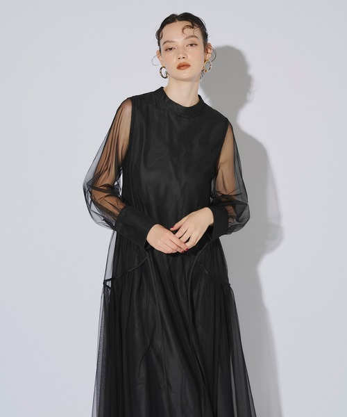 ANDRESD（アンドレスド）の「piping tulle dress パイピング