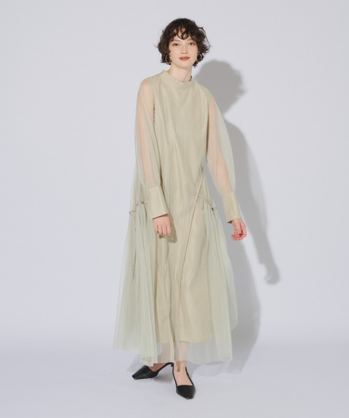 パイピングチュールドレス / piping tulle dress（ドレス）｜ANDRESD