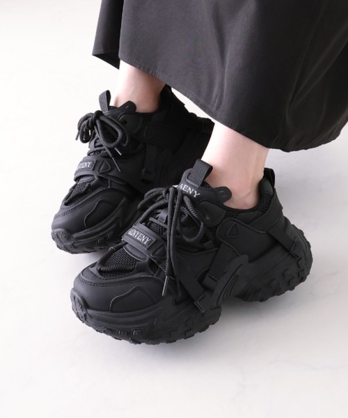 VIVIAN（ヴィヴィアン）の「厚底ベルトハイテクレースアップスニーカー（スニーカー・レディース・アイボリー/ブラック・LL/S/M/L）」の22枚目の写真