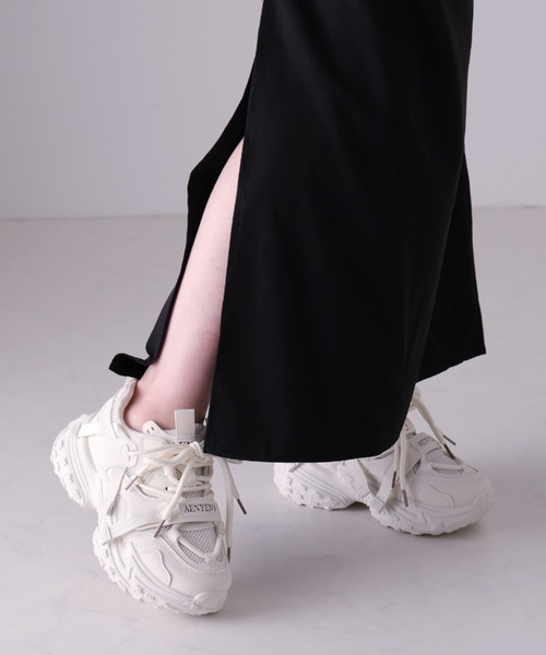 VIVIAN（ヴィヴィアン）の「厚底ベルトハイテクレースアップスニーカー（スニーカー・レディース・アイボリー/ブラック・LL/S/M/L）」の12枚目の写真