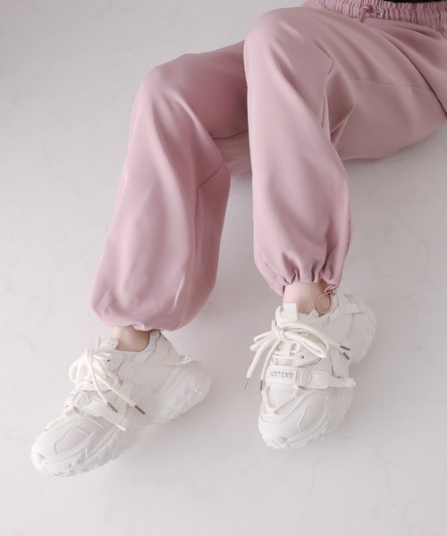 VIVIAN（ヴィヴィアン）の「厚底ベルトハイテクレースアップスニーカー（スニーカー・レディース・アイボリー/ブラック・LL/S/M/L）」の9枚目の写真