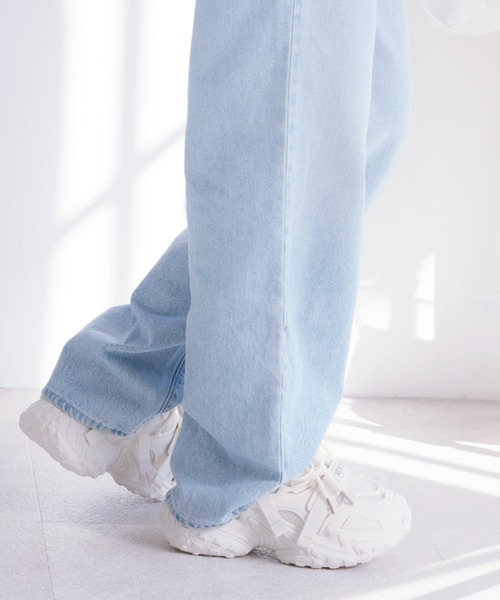 VIVIAN（ヴィヴィアン）の「厚底ベルトハイテクレースアップスニーカー（スニーカー・レディース・アイボリー/ブラック・LL/S/M/L）」の7枚目の写真