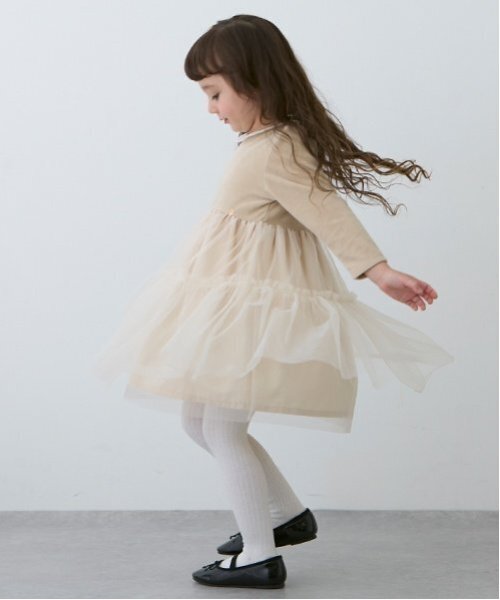 petit main（プティマイン）の「【リンク】ベロアチュールワンピース(キッズ)（ワンピース・キッズ・ネイビー/ライトベージュ/ライトピンク・130cm/80ｃｍ/120cm/110cm/100cm/90cm）」の6枚目の写真