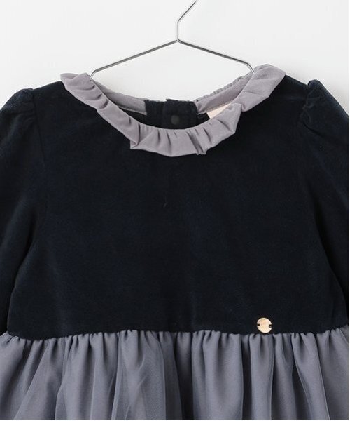 petit main（プティマイン）の「【リンク】ベロアチュールワンピース(キッズ)（ワンピース・キッズ・ネイビー/ライトベージュ/ライトピンク・130cm/80ｃｍ/120cm/110cm/100cm/90cm）」の14枚目の写真