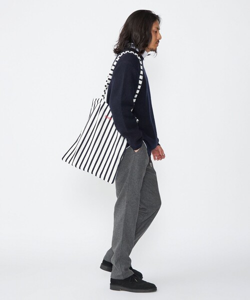 SHIPS（シップス）の「【WEB限定】SHIPS: パイル ストライプ SHIPSロゴ エンブロイダリー トート バッグ（トートバッグ・メンズ・ブルー/ブラック/グリーン/ブラウン/ホワイト・ONE SIZE）」の6枚目の写真