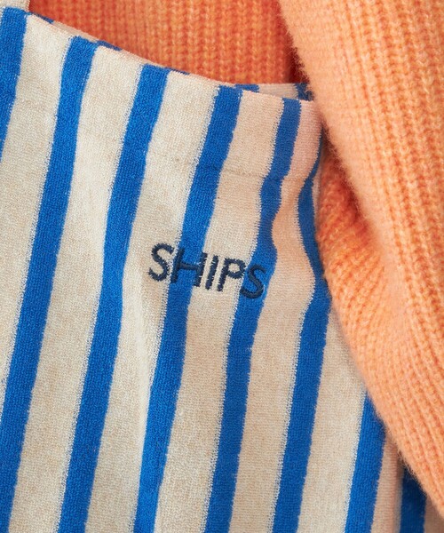 SHIPS（シップス）の「【WEB限定】SHIPS: パイル ストライプ SHIPSロゴ エンブロイダリー トート バッグ（トートバッグ・メンズ・ブルー/ブラック/グリーン/ブラウン/ホワイト・ONE SIZE）」の11枚目の写真