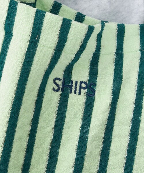 SHIPS（シップス）の「【WEB限定】SHIPS: パイル ストライプ SHIPSロゴ エンブロイダリー トート バッグ（トートバッグ・メンズ・ブルー/ブラック/グリーン/ブラウン/ホワイト・ONE SIZE）」の12枚目の写真