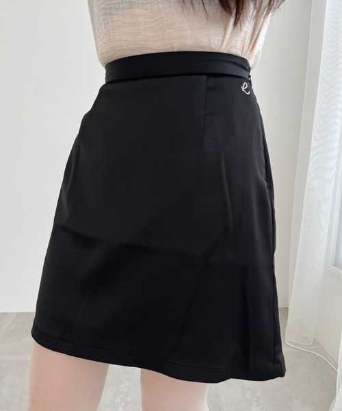 hugi(ハギ)の「SHEER RIBBON SKIRT/シアーレイヤードリボンスカート(スカート・レディース・ブラック/グレー・FREE)」の9枚目の写真