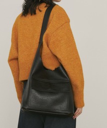 MERLOT | 【A4サイズ、14inch以下のノートPC収納可能】アウトポケットレザーショルダーバッグ/ミニポーチ付き(ショルダーバッグ)