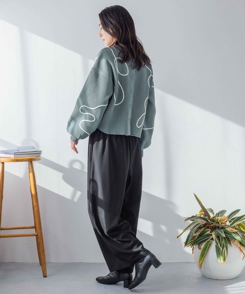 LOWRYS FARM（ローリーズファーム）の「エンブロイダリー２ＷＡＹカーディガン 293668（カーディガン/ボレロ・レディース・ベージュ/ブラック/アイボリー/ブルー・FREE）」の22枚目の写真