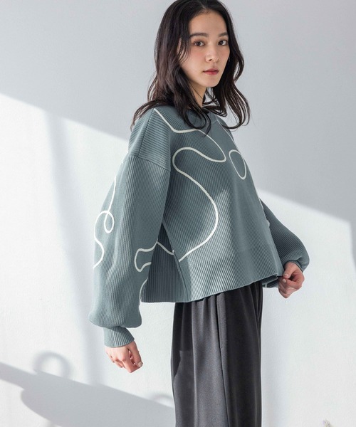 LOWRYS FARM（ローリーズファーム）の「エンブロイダリー２ＷＡＹカーディガン 293668（カーディガン/ボレロ・レディース・ベージュ/ブラック/アイボリー/ブルー・FREE）」の20枚目の写真