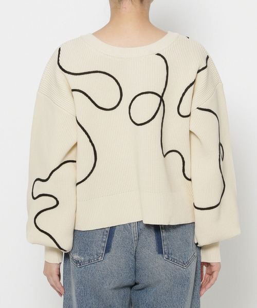 LOWRYS FARM（ローリーズファーム）の「エンブロイダリー２ＷＡＹカーディガン 293668（カーディガン/ボレロ・レディース・ベージュ/ブラック/アイボリー/ブルー・FREE）」の15枚目の写真