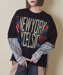 CUBE SUGAR（キューブシュガー）の「20/-OE天竺カットソーリメイク風ビッグプルオーバー（Tシャツ/カットソー）」