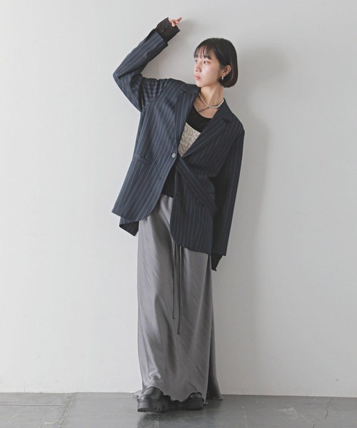 PURE BRIGHT(ピュアブライト)の「シルキーサテンバイアススカート(スカート・レディース・グレー/ピンク/イエロー・FREE)」の22枚目の写真