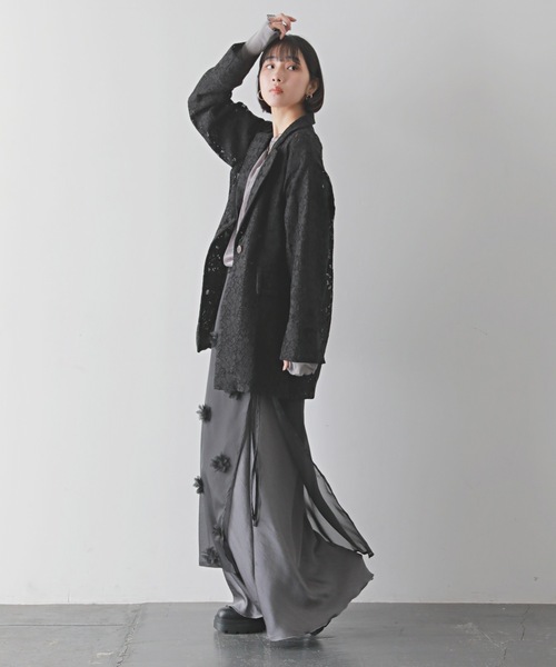 PURE BRIGHT(ピュアブライト)の「シルキーサテンバイアススカート(スカート・レディース・グレー/ピンク/イエロー・FREE)」の19枚目の写真