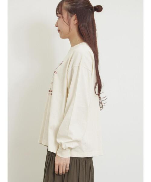 Samansa Mos2（サマンサ モスモス）の「柄アソートロングTシャツ（Tシャツ/カットソー・レディース・グレー/チャコールグレー/キナリ/オフホワイト・F）」の11枚目の写真