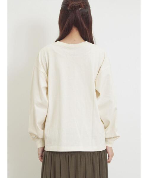 Samansa Mos2（サマンサ モスモス）の「柄アソートロングTシャツ（Tシャツ/カットソー・レディース・グレー/チャコールグレー/キナリ/オフホワイト・F）」の12枚目の写真