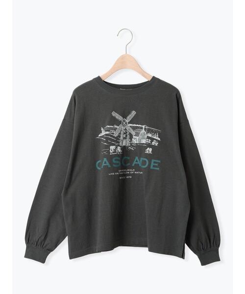 Samansa Mos2（サマンサ モスモス）の「柄アソートロングTシャツ（Tシャツ/カットソー・レディース・グレー/チャコールグレー/キナリ/オフホワイト・F）」の20枚目の写真