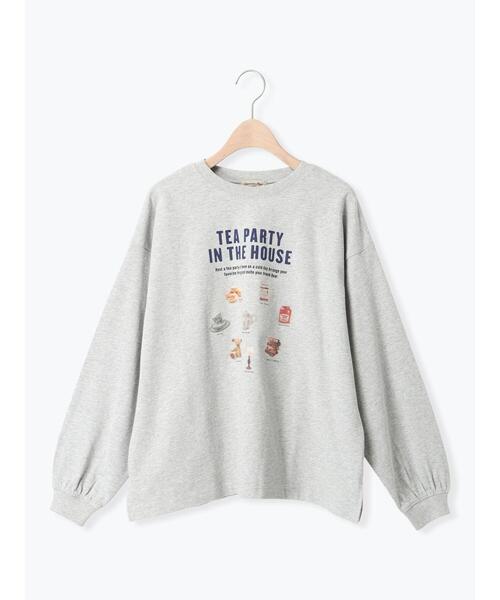 Samansa Mos2（サマンサ モスモス）の「柄アソートロングTシャツ（Tシャツ/カットソー・レディース・グレー/チャコールグレー/キナリ/オフホワイト・F）」の22枚目の写真