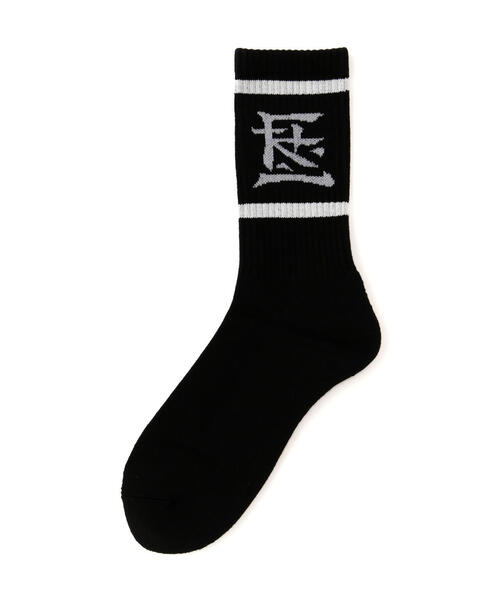 F-LAGSTUF-F（フラグスタフ）の「F-LAGSTUF-F/フラグスタフ/”KANJI LOGO”SOCKS（ソックス/靴下・メンズ・ブラック/ブルー/グレー/ブルー系その他3・F）」の2枚目の写真