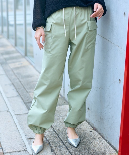slattgir（スラットジール）の「高身長　カーゴパンツ（トールサイズ）Essenave（カーゴパンツ・レディース・ブラック/グリーン・M/L/LL/3L/4L/5L）」の3枚目の写真