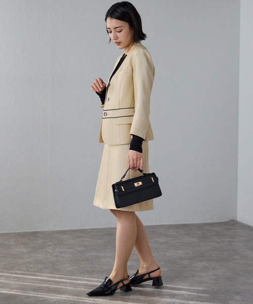 セール】セレモニー ツイードAラインスカート ※セットアップ可（スーツ