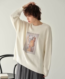 Mia   （ミア）の「フォトプリントニットPO（ニット/セーター）」