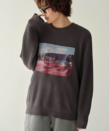 Mia   （ミア）の「フォトプリントニットPO（ニット/セーター）」