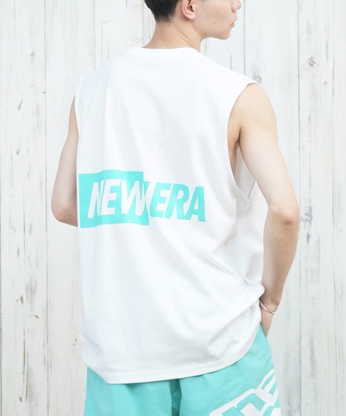 NEW ERA（ニューエラ）の「【ムラサキスポーツ限定】NEW ERA/ニューエラ タンクトップ バックプリント 14670950/14670951/14670952（タンクトップ・メンズ・ホワイト/ブラック/ブラック×グリーン・XXL/XL/L/M）」の2枚目の写真
