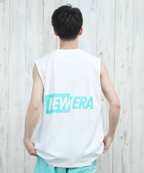 NEW ERA（ニューエラ）の「【ムラサキスポーツ限定】NEW ERA/ニューエラ タンクトップ バックプリント 14670950/14670951/14670952（タンクトップ・メンズ・ホワイト/ブラック/ブラック×グリーン・XXL/XL/L/M）」の6枚目の写真