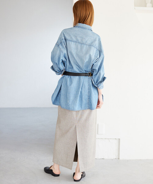 Healthy DENIM/ヘルシーデニムSLOB別注ビッグシャツALMOND 追加》Healthy DENIM/ヘルシーデニム SLOBE別注 ビッグシャツ ALMOND