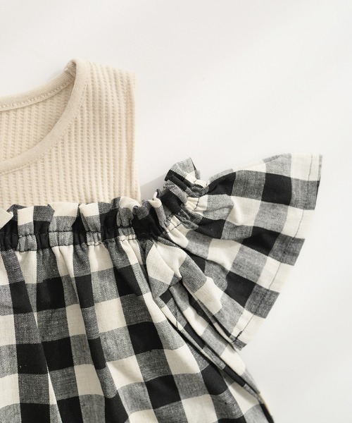 pairmanon(ペアマノン)の「【ふんわりワッフル】ワッフル オフショル ドッキングブラウス(シャツ/ブラウス・キッズ・ライトベージュ/ブラック/アイボリー・120/110/140/130/90/100/150)」の19枚目の写真