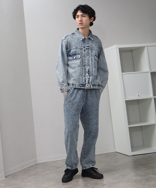 CORPUS SELECT(コーパストーキョー)の「ウォッシュ加工 オーバーサイズ デニムジャケット / Gジャン(デニムジャケット・メンズ・ブルー系その他2/ブルー系その他/ブラック系その他/ブラック系その他2・LL/L/M)」の13枚目の写真