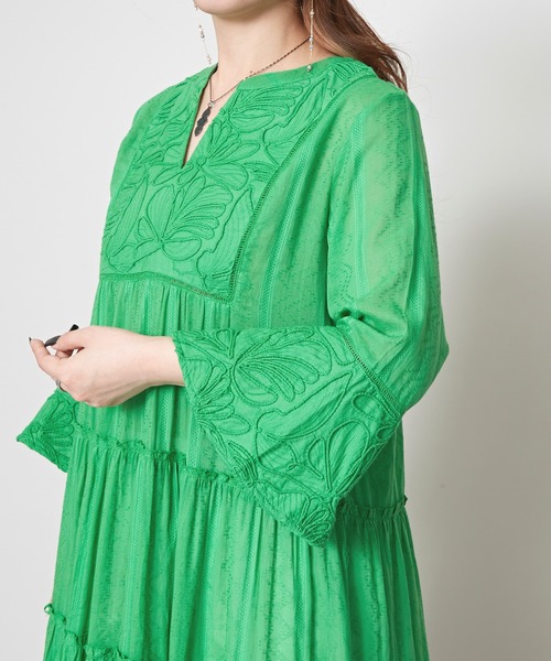 チャイハネ】インティアティアードワンピース（ワンピース