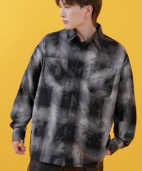 improves（インプローブス）の「ブリーチ オンブレ チェックシャツ（シャツ/ブラウス・メンズ・チャコール/ホワイト/ブラウン/ブルー・MEDIUM/X-LARGE/LARGE）」の3枚目の写真