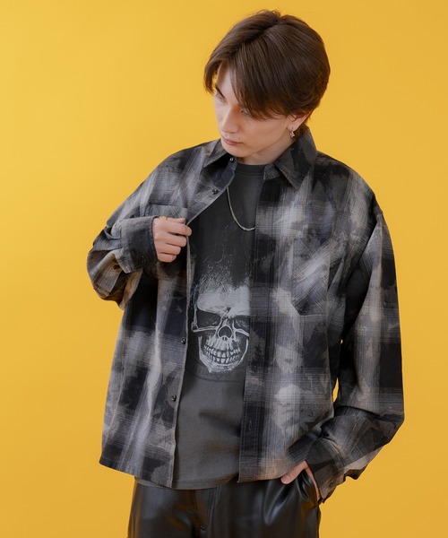 improves（インプローブス）の「ブリーチ オンブレ チェックシャツ（シャツ/ブラウス・メンズ・チャコール/ホワイト/ブラウン/ブルー・MEDIUM/X-LARGE/LARGE）」の20枚目の写真